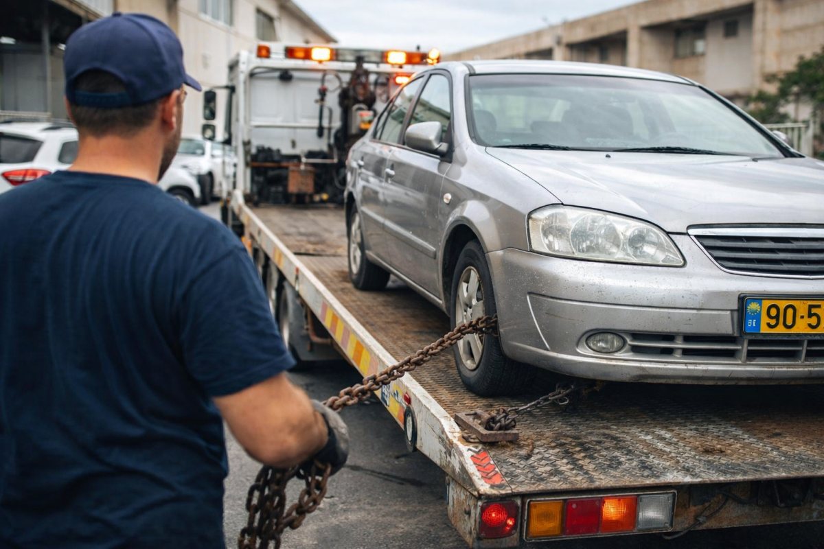 גנבת רכבים באמצעות גרר