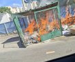 פורים מתקרב? המיכל הוצת מול השטיבלך באשדוד