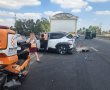 תאונת דרכים בין משאית ושני כלי רכב בצומת פלוגות קריית גת