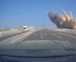 שתי אזעקות הבוקר ביבנה - צפו בתיעוד מהנפילה בכביש סמוך לאשדוד